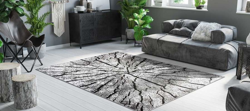 NOWY Dywan do salonu pień drzewa natura efekt 3D LOFT 140x200