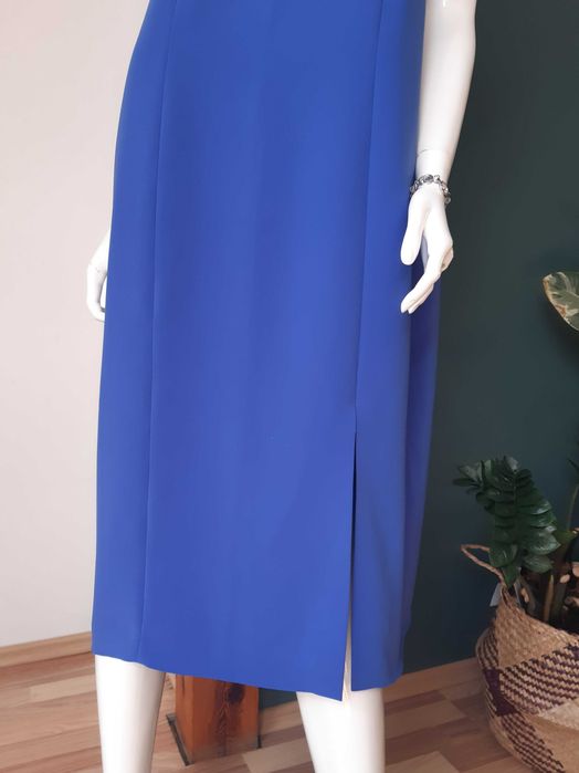 niebieska chabrowa indygo sukienka elegancka weselna Onari 52 6XL