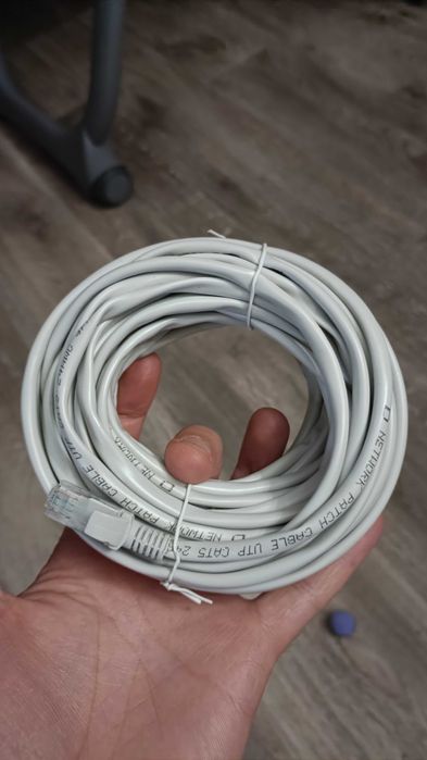 Патч корд Комутаційний шнур кабель 10 метрів UTP Cat5 24AWG