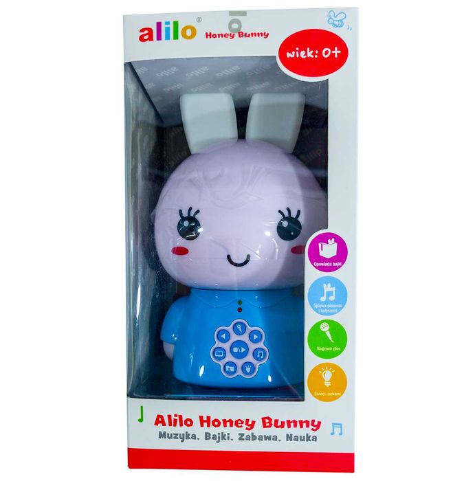 Króliczek Alilo  Honey Bunny dla dzieci niebieski królik interaktywny
