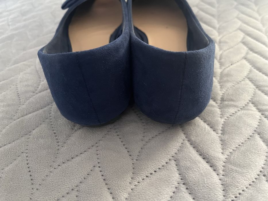 Granatowe baleriny z kokardą rozm. 38