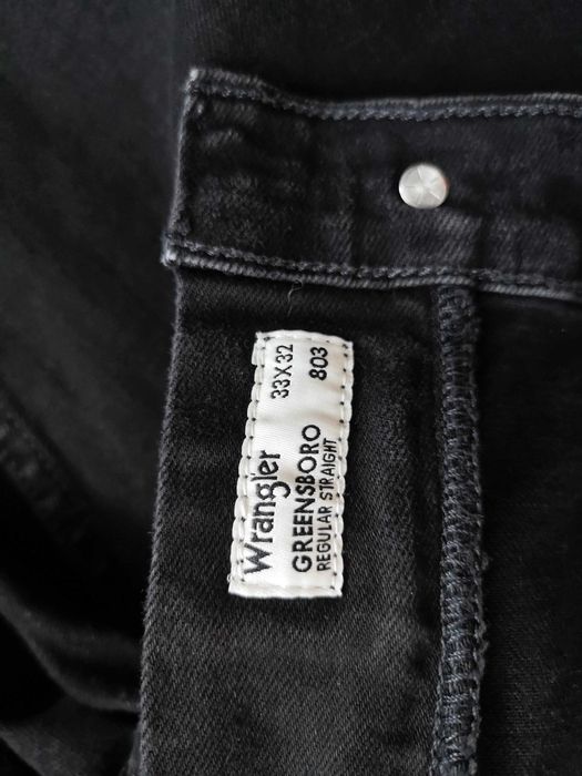 Jeansy męskie czarne  Wrangler Greensboro W33L32
