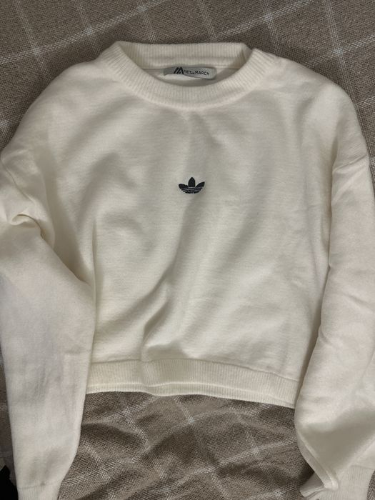 Джемпер з принтом Adidas короткого крою