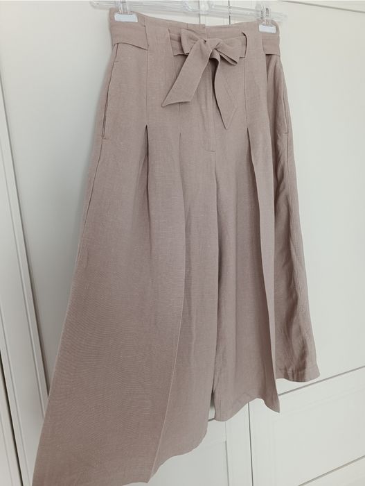 Spodnie z szeroką nogawką Massimo Dutti r. 34 len wiskoza