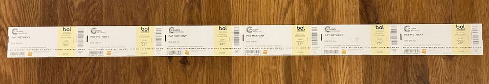 Bilhetes para concerto de Pat Metheny
