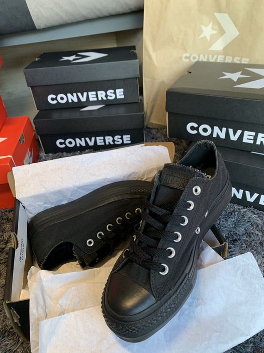 Converse All Star - Chuck Taylor Lift Platform ALL BLACK — COMO NOVAS em Caixa (Tam 39)
