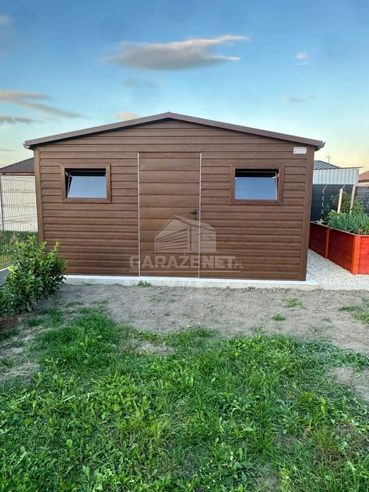 Schowek - Domek Ogrodowy 5X4M Drzwi 2X Okno Drewnopodobny Rynny Nb277