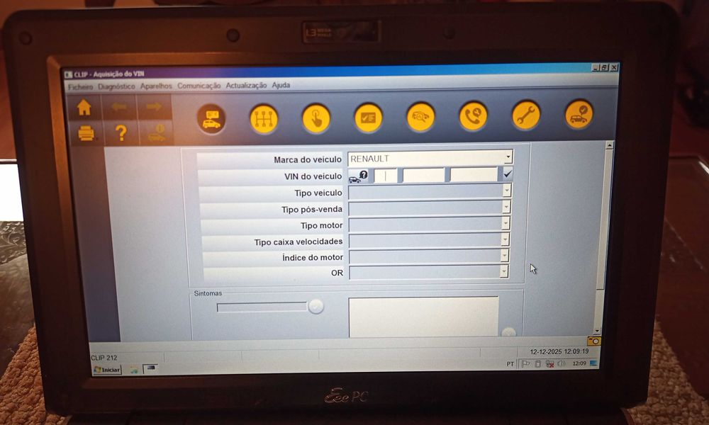 Laptop de diagnóstico Renault e Dacia