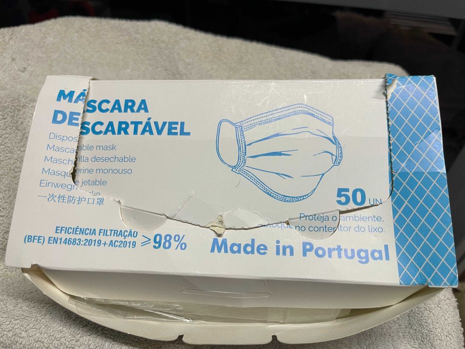 Máscaras de Proteção Descartáveis de 50 máscaras