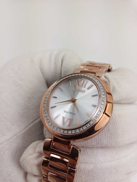 Шикарные женские часы с 52 бриллиантами Citizen EX1503-54A, сапфир, РРЦ $875