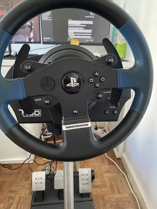 volante thrustmaster t150 com pedais t3pa e wheel stand pro