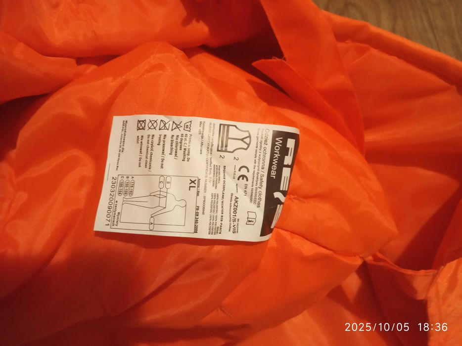 Spodnie robocze ogrodniczki ocieplane ostrzegawcze