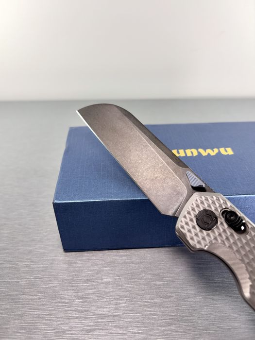 Noz Kunwu Chad Diamond Ti Stonewashed – nowy, titanium, PM60