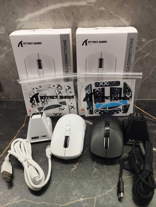 Нові Бездротові ігрові мишки Attack Shark X6 PAW3395+Гріпси і глайди