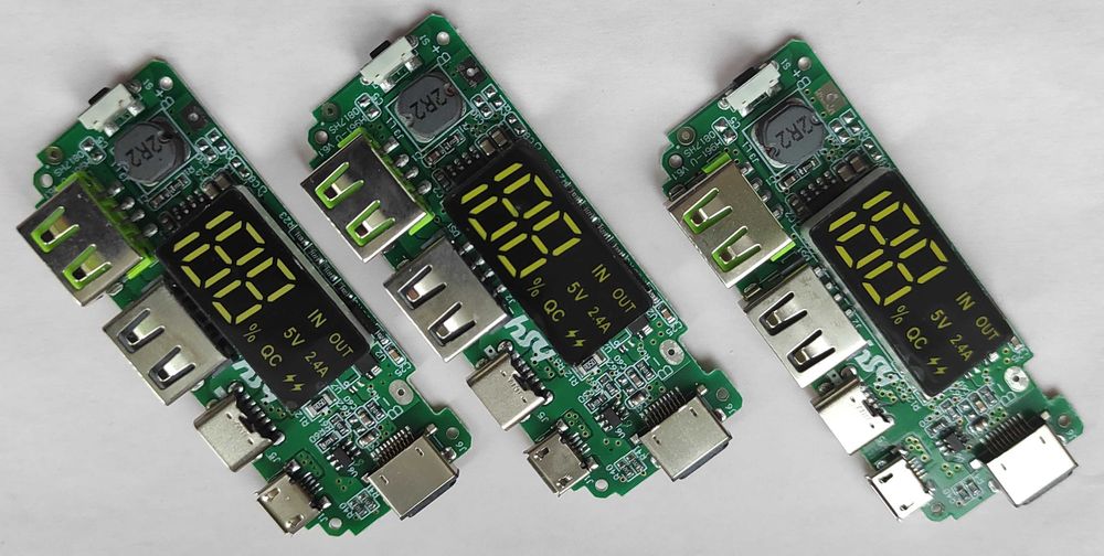 Power Bank Moduł ładowania USB 5V 2.4A Micro/Type-C USB - 18650 itp.