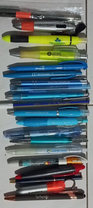 Canetas novas com publicidade para colecionadores