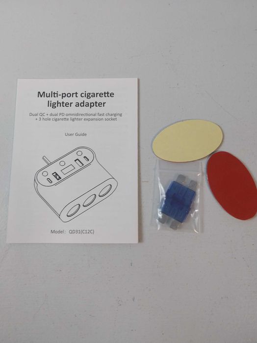 Gniazdo zapalniczki samochodowej 300W Qidoe 7 w 1 USB