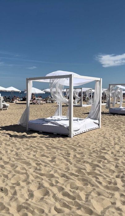 Łózko plażowe, zestawy leżaków