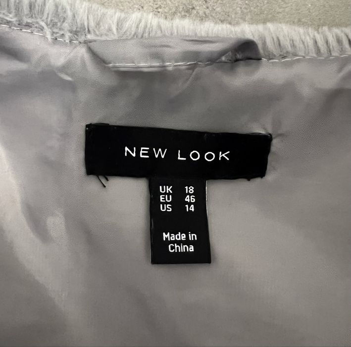 Kamizelka futrzana New Look | futerko szare oversize ciepła
