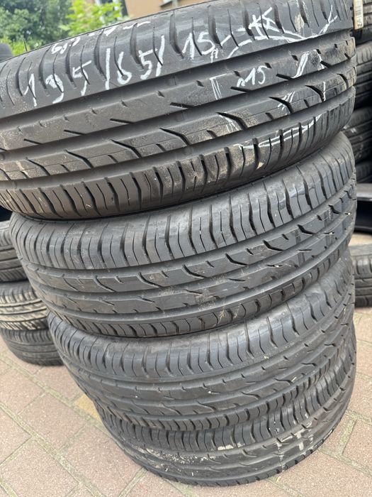 Komplet opon letnich 195/65/15 CONTINENTAL Używane F-Vat