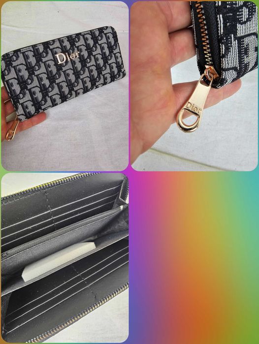 Portfel damski suwak burberry louis vuitton portfele dior nowość