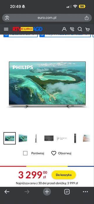 TV PHILIPS 65 cali