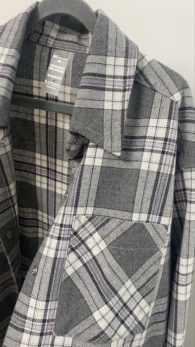 Джинсова куртка H&M 122р. і сорочка в клітинку 116р.