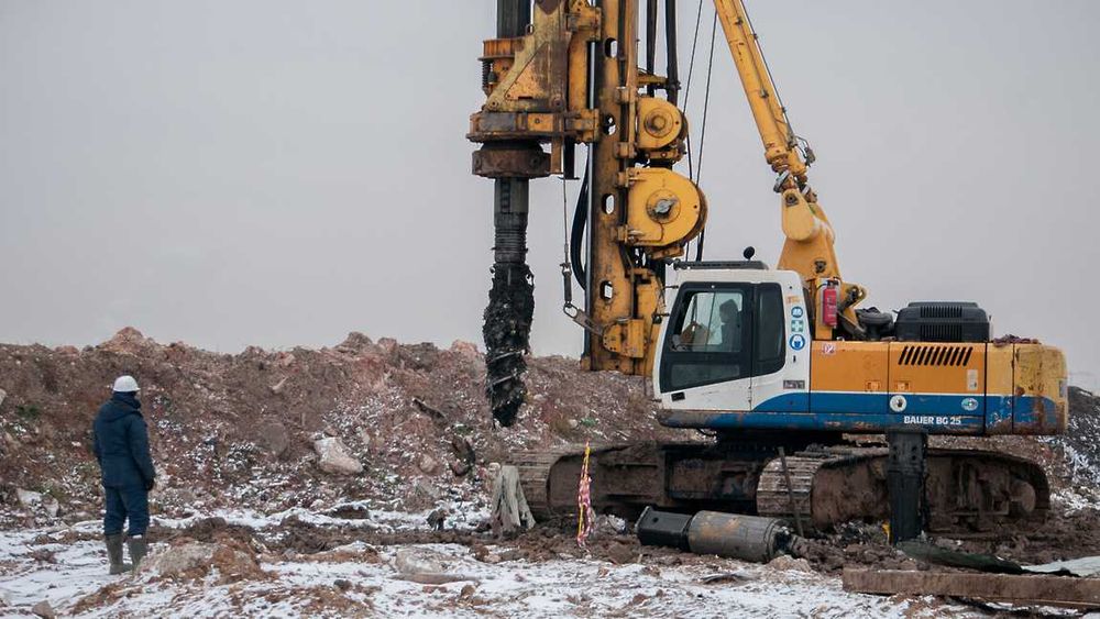 Бурение под Сваи - Ямобур - Экскаватор - Буровая