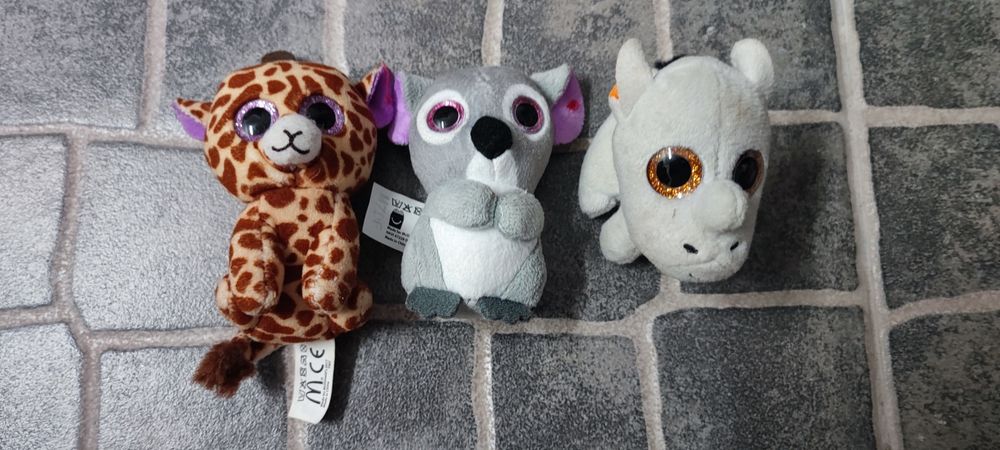 Lote 3 Peluches Ty Teenie Beanie Boos McDonald's Happy Meal Vintage