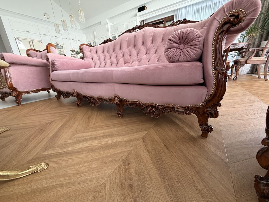 Wypoczynek ludwikowski sofa 2 fotele