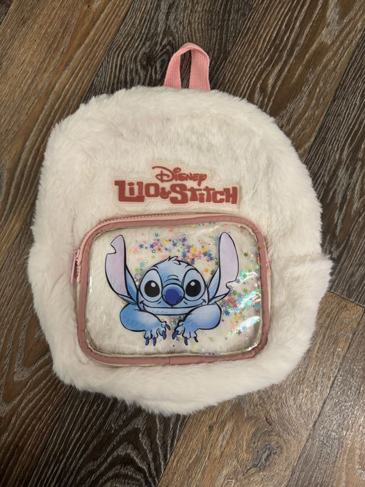 Рюкзак рожевий Стіч Disney / мягкий рюкзак в детский садик  Лило и Стич для девочки / рюкзак в дитячий садочок для прогулянки