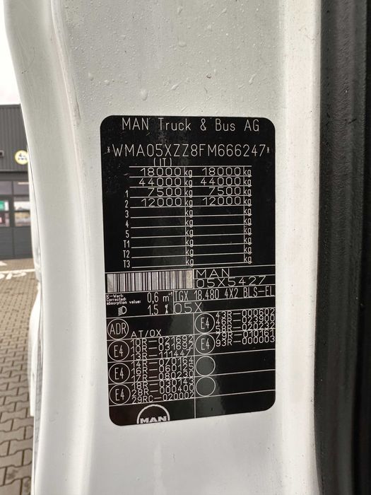 Свіжоімпортований тягач MAN TGX18.480 ADR імпортований з Франції