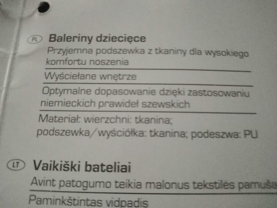NOWE Baleriny dziewczęce 36