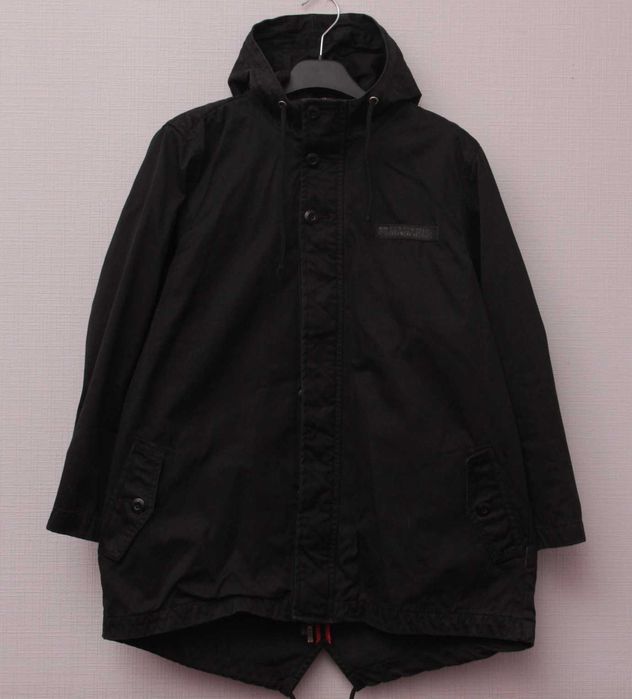 Maharishi Uniform S парка из хлопка укороченый рукав свободный крой