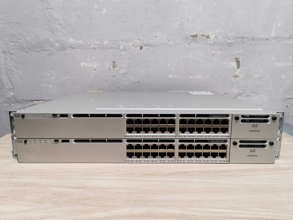 24 PoE/GE  Коммутатор Cisco WS-C3850-24P-S безнал/гарантия