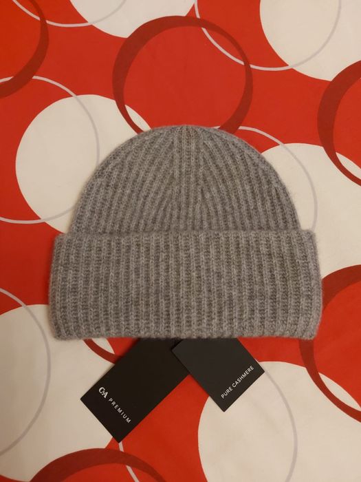 Czapka Beanie 100% Kaszmir gruba zimowa