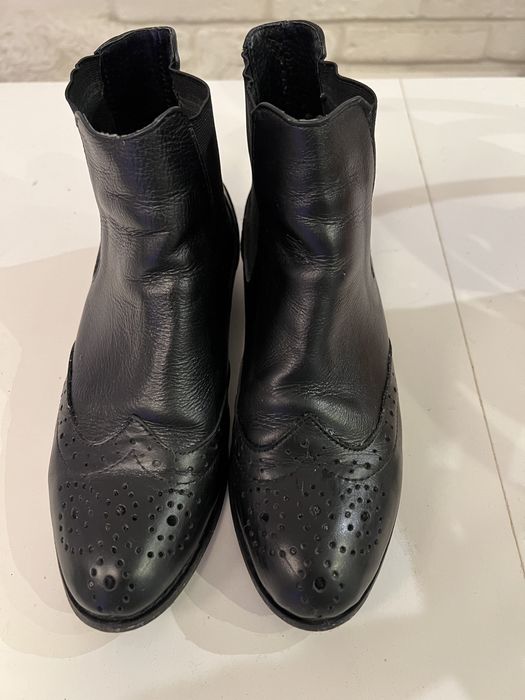 Jesienne botki skórzane