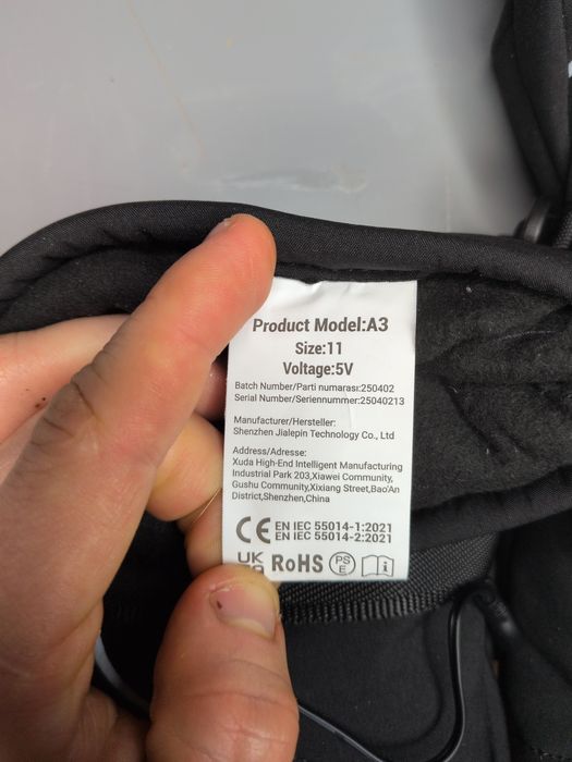 Podgrzewane rękawice zimowe 5V + 2x akumulator 5000 mAh