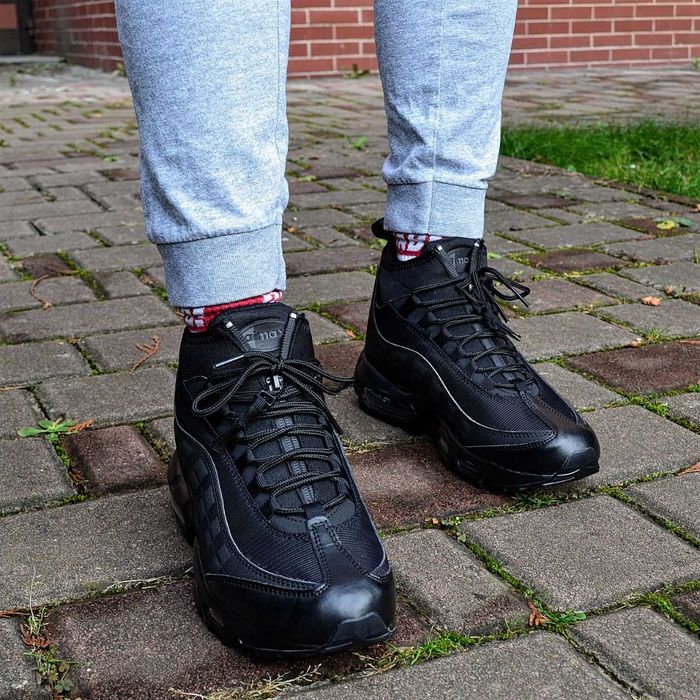 Мужские зимние кроссовки Nike Air Max 95 Sneakerboot "Black" 40-45