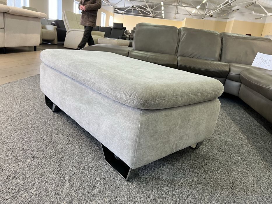 Великий пуфік тканина ніжки хром