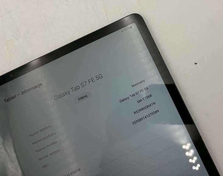 Tablet SAMSUNG Galaxy TAB S7 FE 5G 4/64GB 5G + WI-FI 12.4'' OKAZJA!