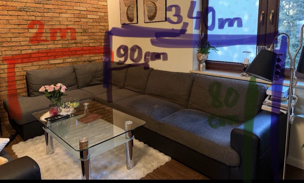 Narożnik+fotel+pufa