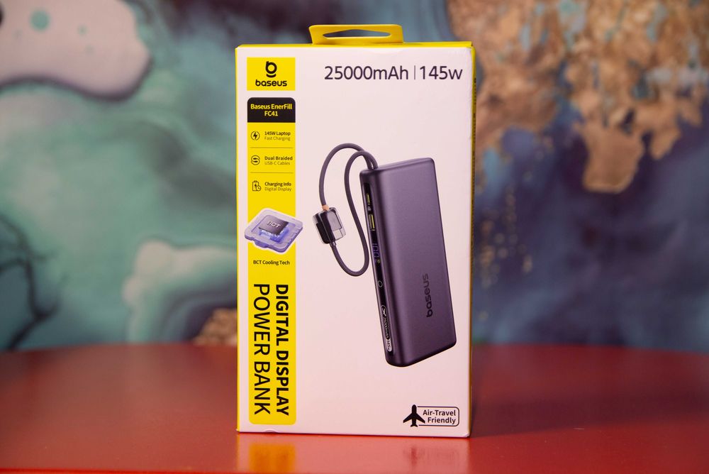25000mAh/145W! ПаверБанк Baseus EnerFill FC41|2 Type-C|Для ноутбука