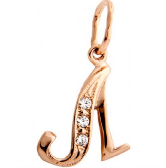 Букви - підвіски золото 585 проба нові