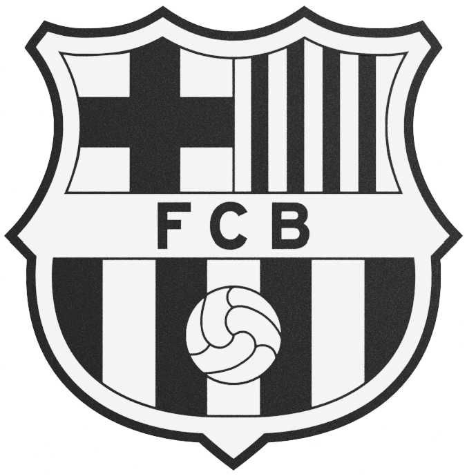 Herb FC Barcelona na ścianę 24x24x1cm