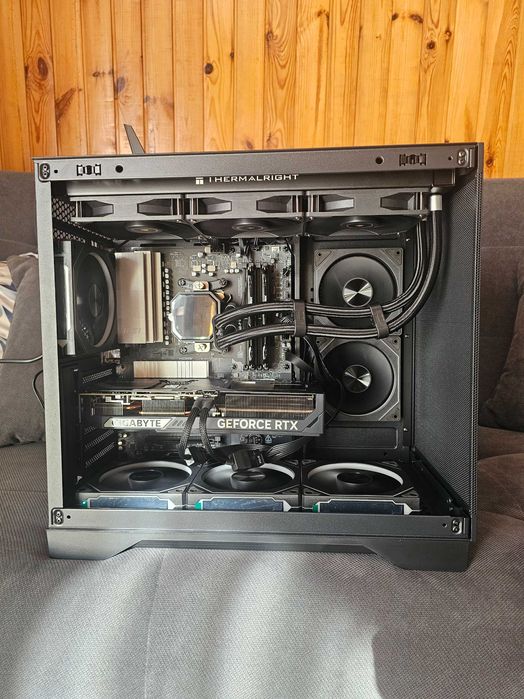 Komputer 7800X3D RTX 5070 64GB RAM DDR5 750w Wifi NOWY Gwarancja chłodzenie wodne obudowa typu akwarium do gier pc gamingowy