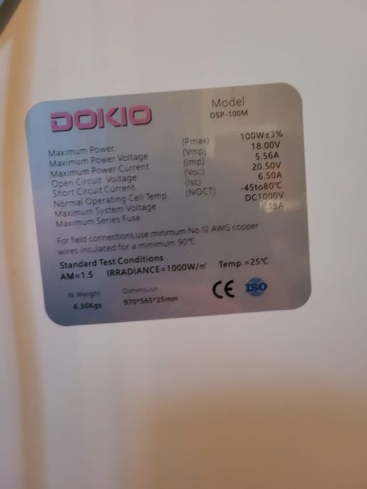 Zestaw Solarny 12V/24V:
Kontroler MPPT EASUN + Inwerter
3000W + 2x Panel Dokio 100W