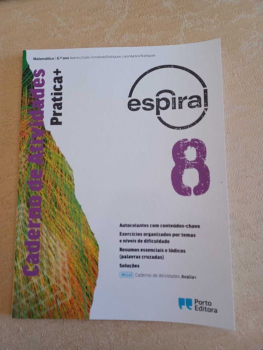 Caderno de Atividades: Espiral - Matemática - 8.º Ano (COMO NOVO)