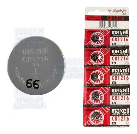 Pilha de lítio CR1216 3.0V 25mAh - Maxell