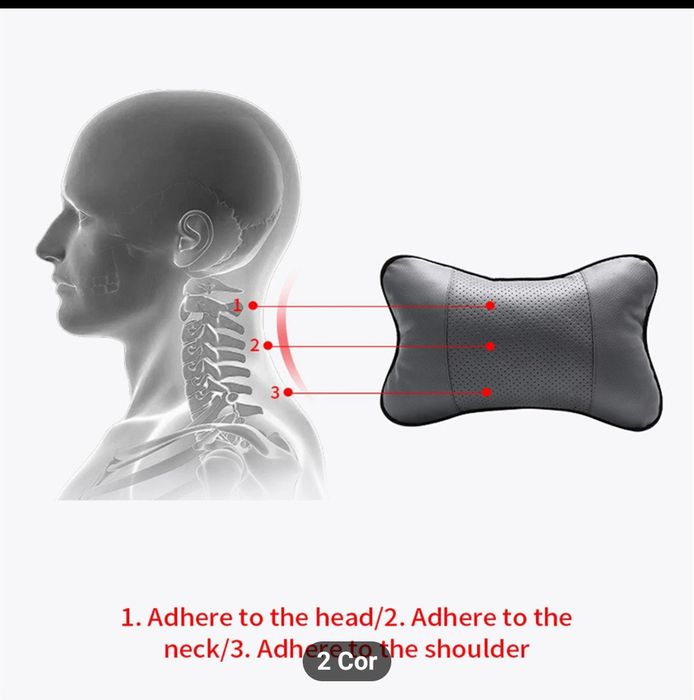 Almofadas ergonómicas para apoio de pescoço carro/cadeira escritório